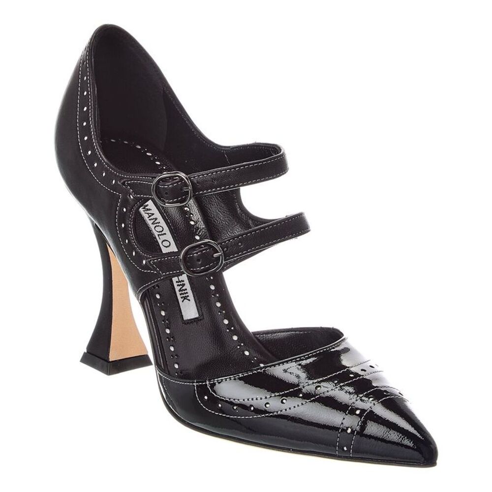 Manolo Blahnik Monzubo 105 Leather Pump, Black